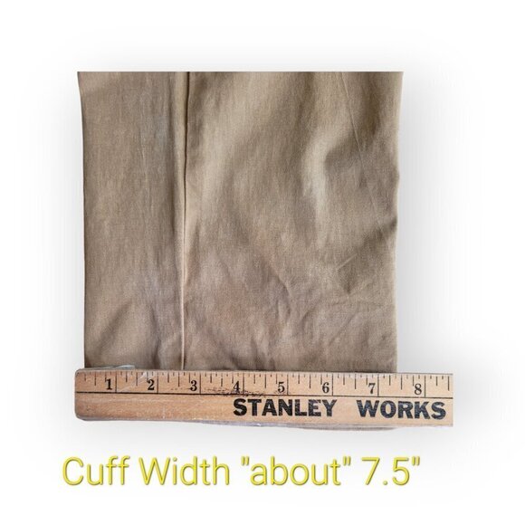 CAbi Discovery Cropped Stretch Belted Trousers Khaki Size 4 Utility Work Chic - Picture 9 of 15